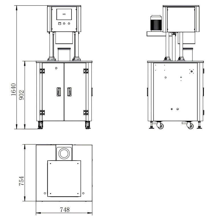 半自動抽真空充氮封罐機設(shè)計尺寸